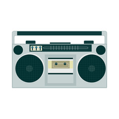 Set of retro music gadgets from 21-st century. Old musical devic