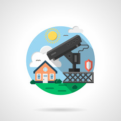 House security system color detailed vector icon