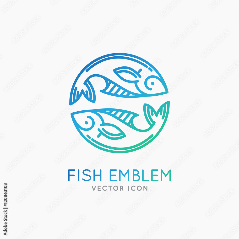 Poster vector linear logo and emblem
