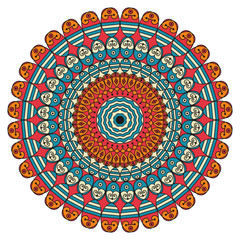 Fototapeta premium Round ethnic pattern