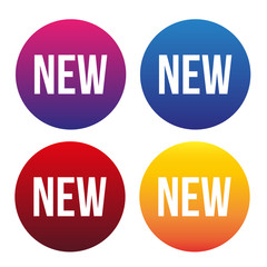 New web button vector set