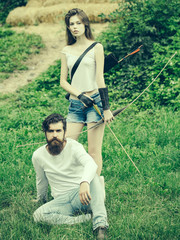 Couple shoots out of the bow