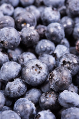 Fresh ripe blueberries macro shot, fruit background