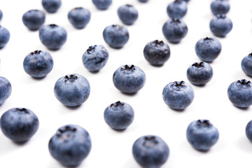 blueberries isolated macro shot