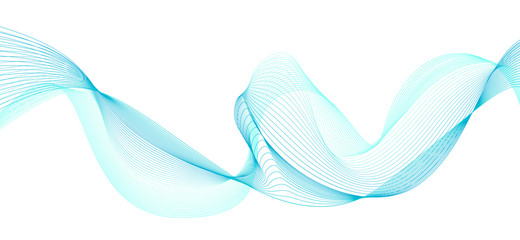 abstract wave element for design blue and white
