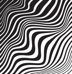 Fototapeta na wymiar optical art opart striped wavy background abstract waves black a