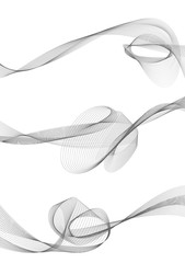 abstract wave element for design greyscale