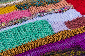 Obraz premium striped colorful wool texture