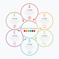 Thin line infographic element