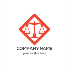 Fototapeta premium Law Icon Logo Vector