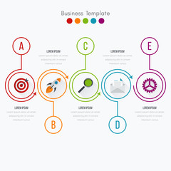 Fototapeta premium Thin line infographic element