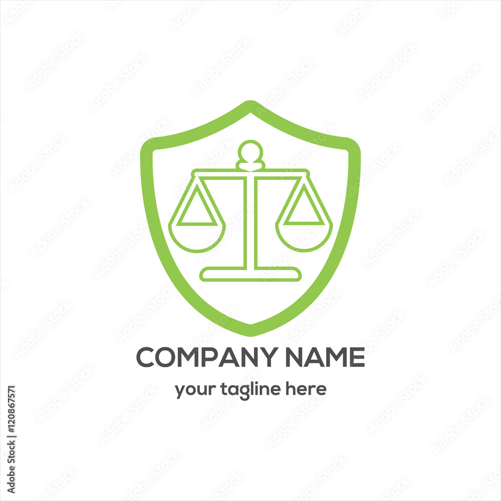 Poster law logo icon vector