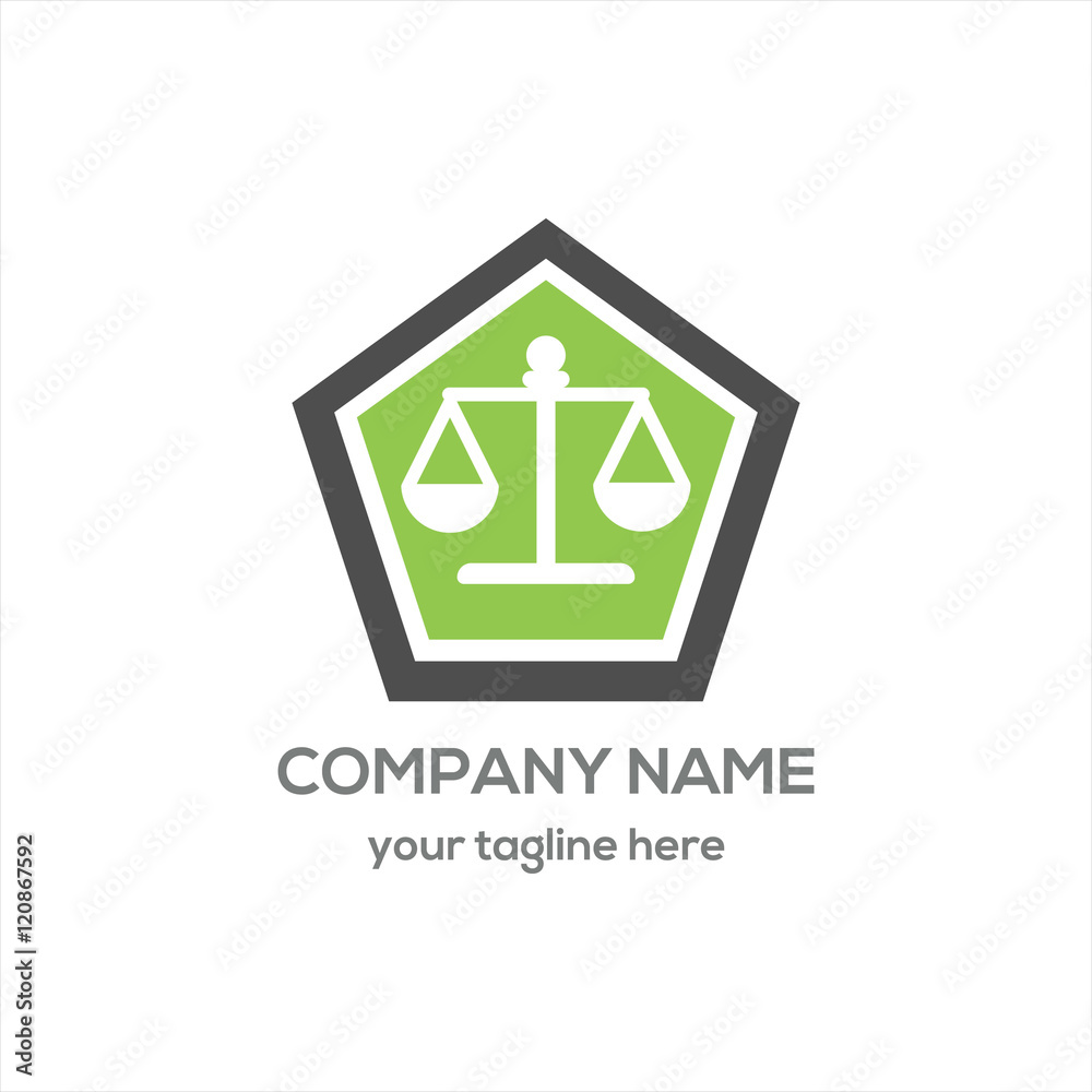 Canvas Prints law logo icon vector