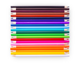 Fototapeta premium Colour pencils isolated on white