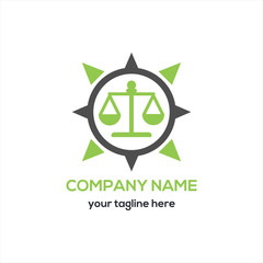 Law logo icon vector
