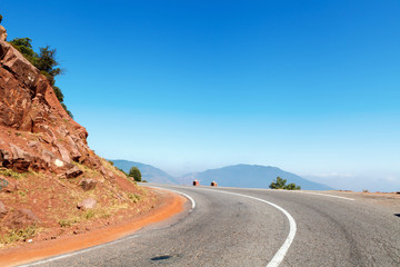 Windy mountain road - Atlas mountains, Morocco