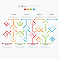 Thin line infographic element