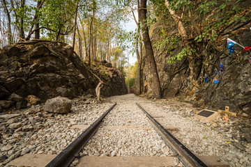 Fototapeta premium Death Railway, Old railway at Hellfire pass, Kanchanaburi