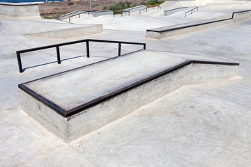 Empty public skate park