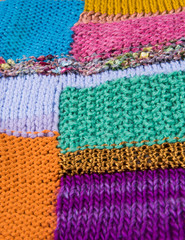 Obraz premium striped colorful wool texture