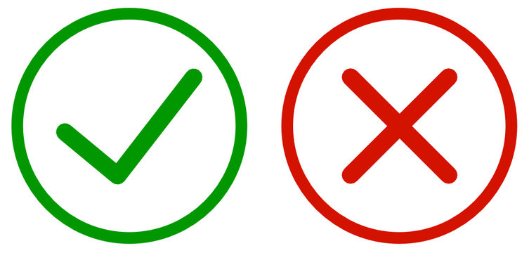 Checkmark Cross Icons