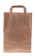 empty paper bag isolated