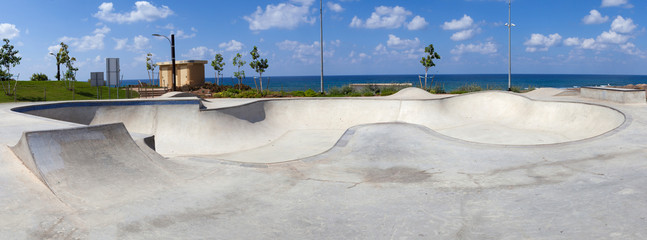 Empty public skate park - Powered by Adobe