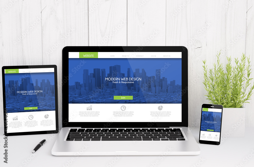 Poster devices on table with responsive design