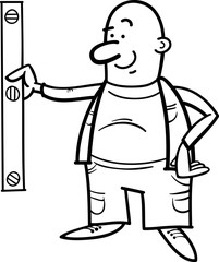 worker and spirit level coloring book