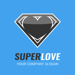 Logo. Icon. Heart. Super love.