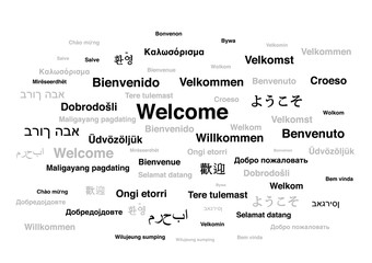 Welcome phrase in different languages of the world - 120871389