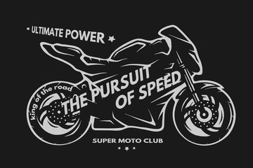 Sport superbike motorcycle.