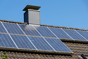 Solar Anlage auf einem Dach
