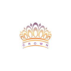 Royal Crown Icon - Isolated On White Background. Vector Illustration, Graphic Design. For Web, Websites, Print Material