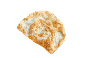 cheburek isolated on white background with clipping path