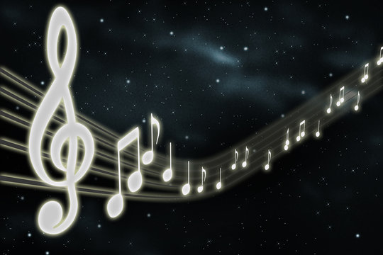 Muziek noten in 3D