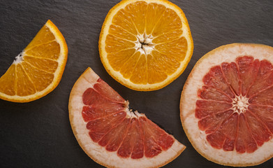 Orange and grapefruit