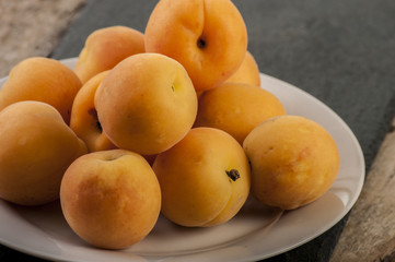 apricot on wood