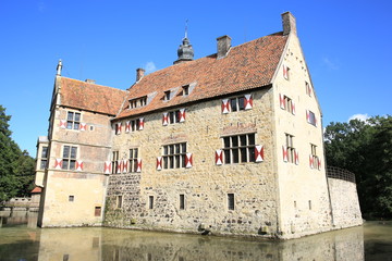 The historic Castle Vischering in Luedinghausen, Germany