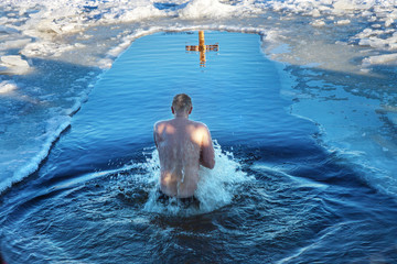 Traditional Ice Swimming at Epiphany Day 

