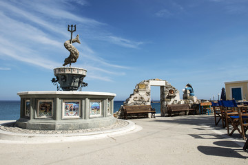 Fototapeta premium Fountain of Neptune in Diafáni