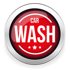 Car wash button icon vector