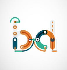 Colorful funny cartoon letter icon