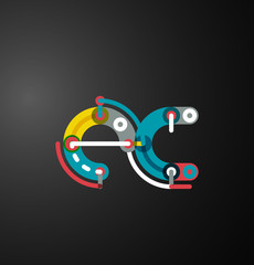 Fototapeta premium Company branding logo of initial letters