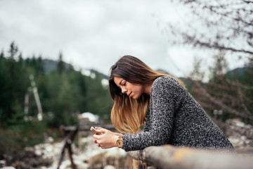 Naklejka premium Enjoying winter holidays