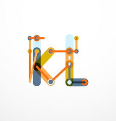Abstract line design letter logo