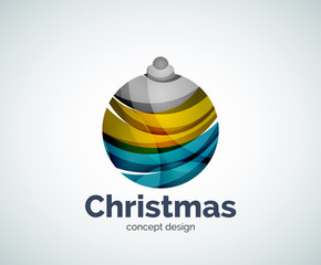 Vector Christmas ball logo template