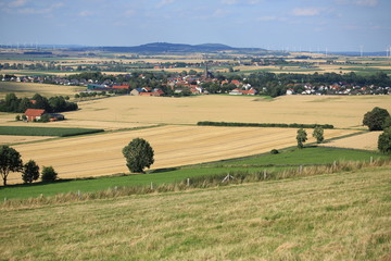 Rolling hillside in Westphalia, Germany