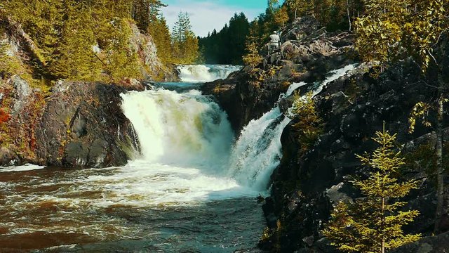 Kivach Waterfall in Karelia, Northern Russia