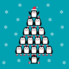 penguin Christmas tree